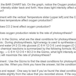 Gizmo answer key photosynthesis lab