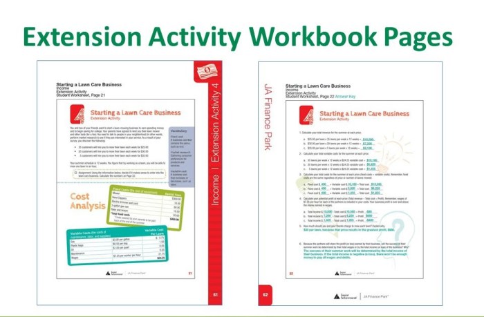 Ja finance park workbook answer key