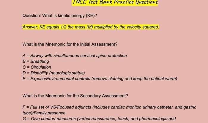 Tncc 8th edition test answers 2023