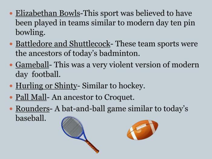 Elizabethan sports