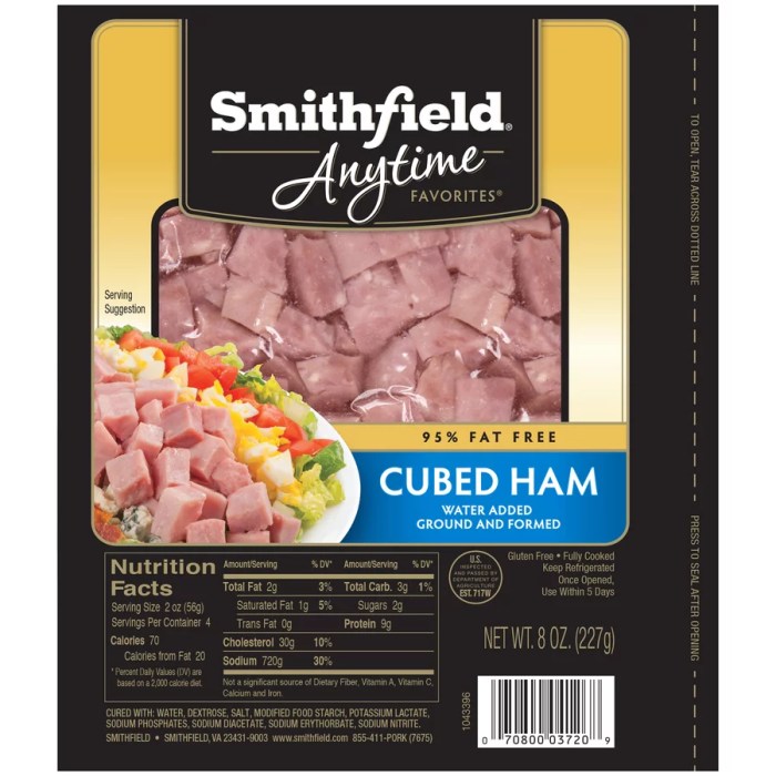 A food handler discovers a container of cubed ham