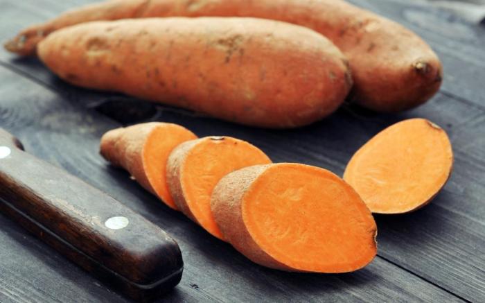 Eating a sweet potato provides energy for human metabolic processes